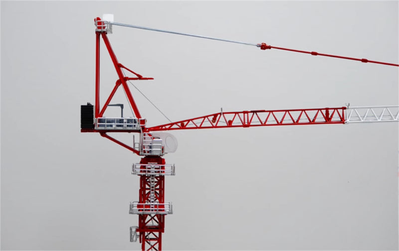 ZTM ZTL5522-14 Boom Tower Crane Project Red/White Painting 1:87 Truck Pre-built Model