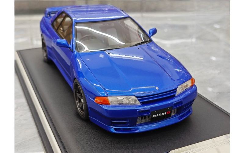 1:18 Nissan GT-R (R32) Coast Blue MOTORHELIX Customized Version Limited 99 pcs Resin Car Model
