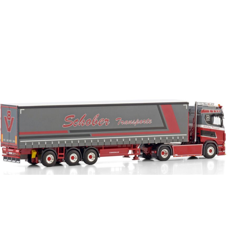WSI  SCANIA S NORMAL CS20N 4X2 CURTAINSIDE TRAILER - 3 AXLE Schober 1:50 DIECAST Truck Lorry