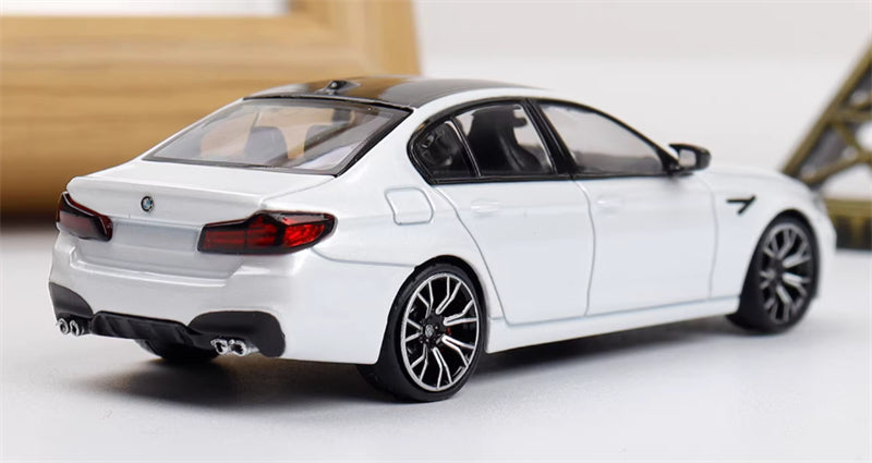 1:64 BMW M5 F90 Pearlescent White MJ Model Limited Edition 999PCS ONLY DIECAST Civil Car Model