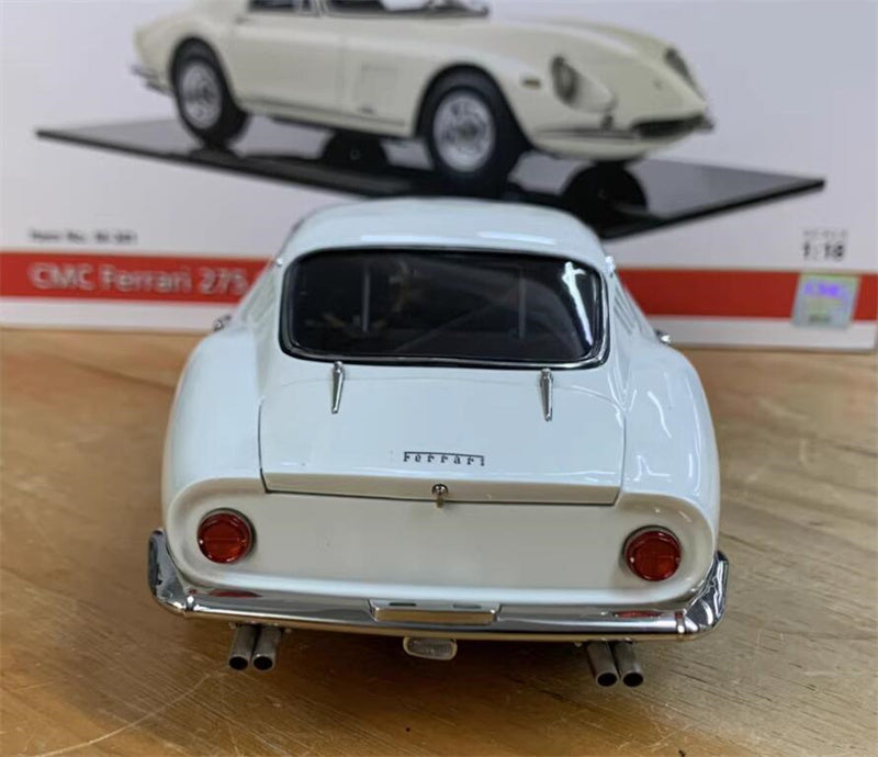 CMC Ferrari 275 GTB/C 1966 Classic sports car Ivory White 1:18car Pre-a Model