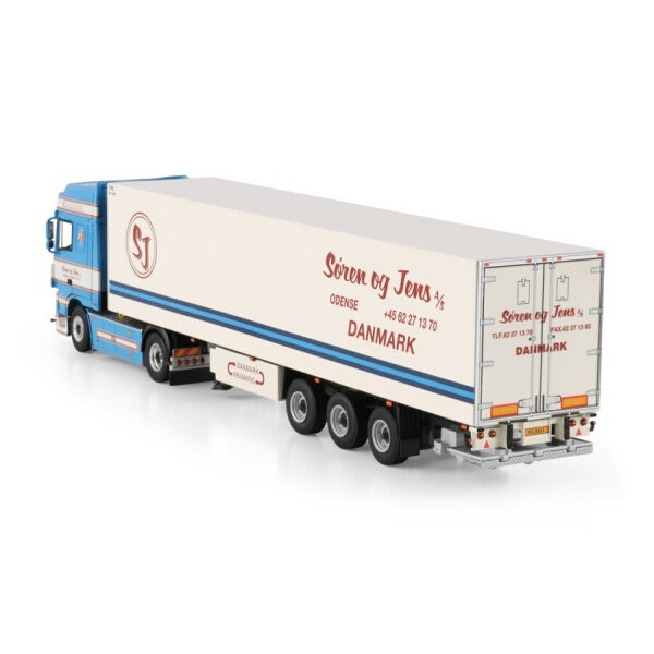 1:50 DAF SOREN OG JENS XF 95 4X2 REEFER TRAILER 3 AXLE WSI   Diecast Model