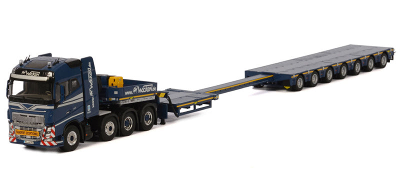 WSI  VOLVO FH 4 GLOBETROTTER 8x4 BROSHUIS SL 100 TONNER 7 AXLE Wocken 1:50 DIECAST Truck Lorry