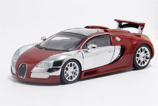 Mortal Bugatti Veyron Electroplated red silver Limited Edition 499PCS ONLY 1:64 Car Pre-built Model view1