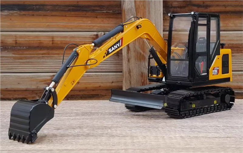 SANY SY75C New Excavator Engineering Yellow Limited Edition 1:25 Truck Pre-built Model