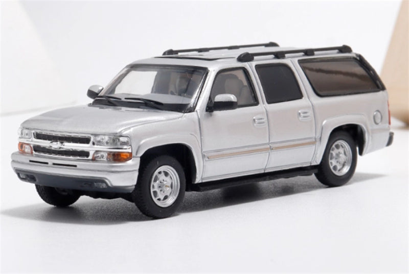 MK Miniatures 2003 Chevrolet Suburban SUV Silver spray painted version 1:64 Car Pre-built Model view1