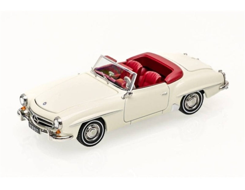 GFCC Mercedes Benz 190SL Convertible Luxury Classic Car White 1957 Soft top 1:64 car Pre-built Model view1