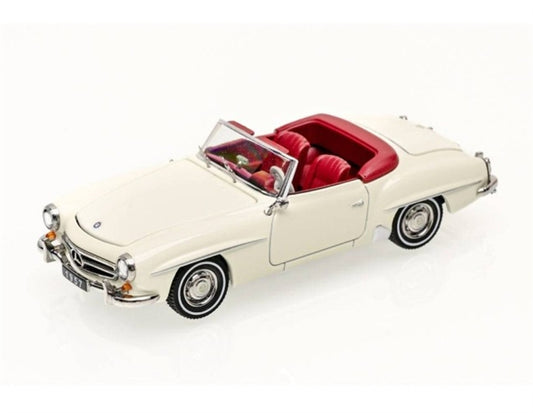 GFCC Mercedes Benz 190SL Convertible Luxury Classic Car White 1957 Soft top 1:64 car Pre-built Model view1