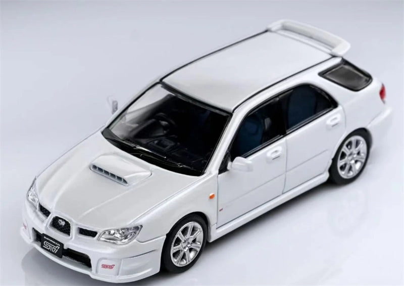 1:64 Subaru Impreza WRX STI 9th Generation Wagon  White w/ Silver Wheels Furuya DIECAST Model