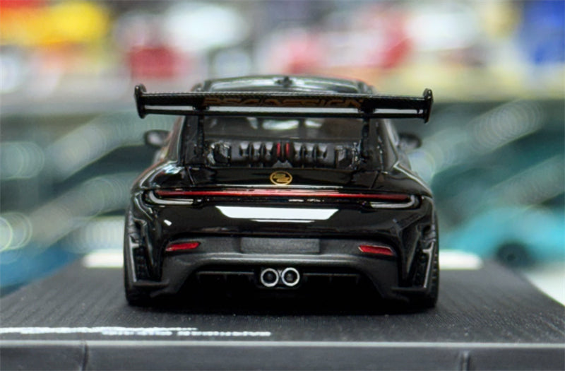 1:64 Porsche 911 992 GT3 Black Gold Wheel Beetle RS TimeMicro x PSC DESIGN Limited Edition DIECAST Civil Car Model