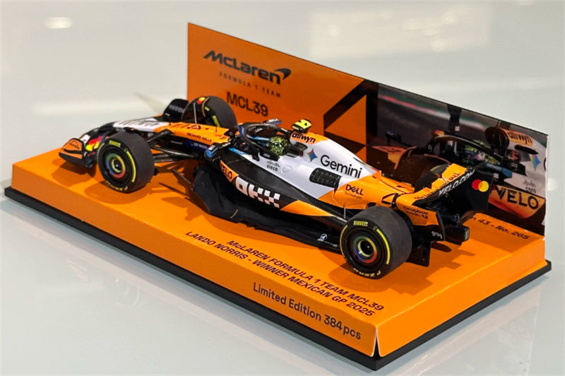 1:43 McLaren MCL39 Norris Winner Mexican 2025  MINICHAMPS Limited Edition 384PCS ONLY Resin Model
