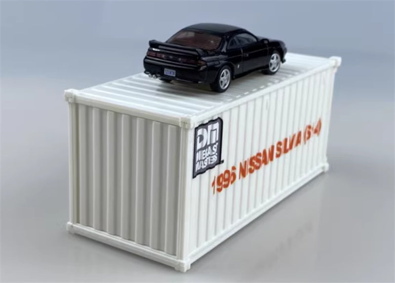 CATERPILLAR NISSAN SILVIA S14 black Right hand drive 1:64 Car Pre-built Model