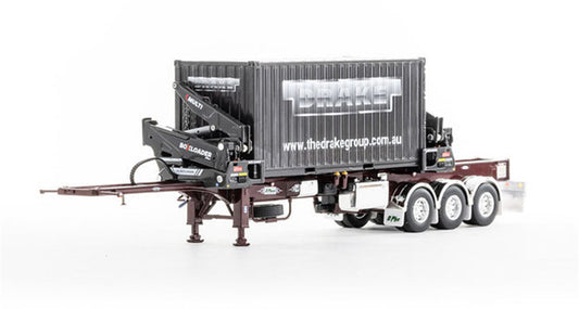 Drake O’Phee BoxLoader  Vintage Container trailer Burgundy 1/50 DIECAST Truck