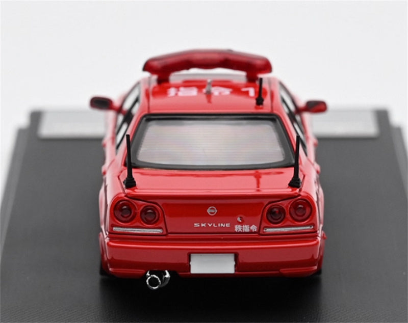 Mortal Nissan GTR ER34 SKYLINE URAS Modified Edition Fire truck red Limited Edition 699PCS ONLY 1:64 Car Pre-built Model view7