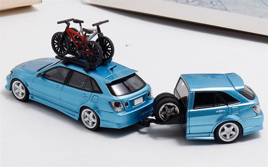 Mortal TOYOTA ALTEZZA GITA IS200 Exhibition HEC Limited Ice Blue - Set Limited Edition 1:64 Car Pre-built Model view2