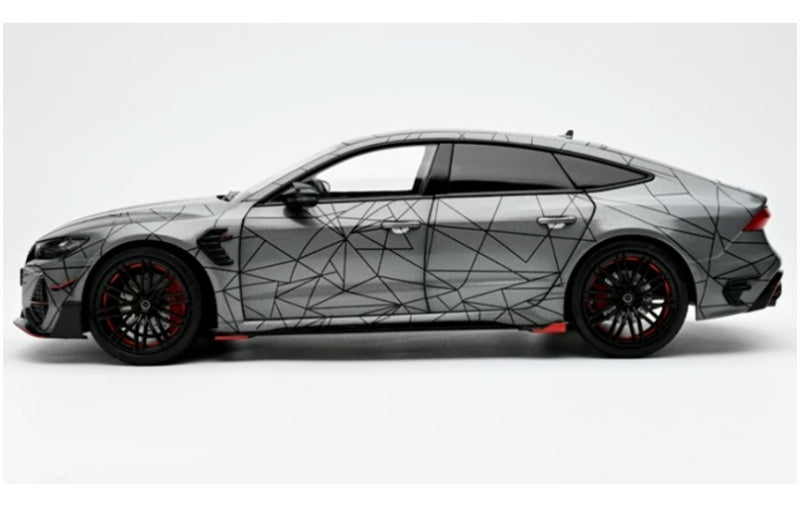 1:18 AUDI RS7 Sportback ABT  Grey line chart KengFai modified version DIECAST Model