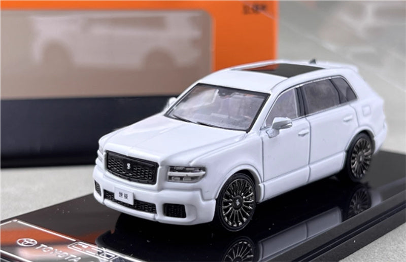 GCD Toyota Century 3rd Generation G70 SUV white left hand drive 1:64 Car Pre-built Model view1