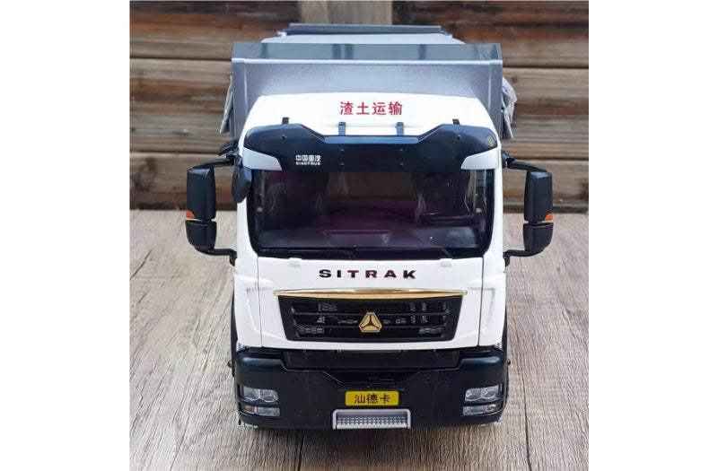Sinotruk SITRAK G7S dump truck gray white 1:24 Truck Pre-built Airliner Model Display view7