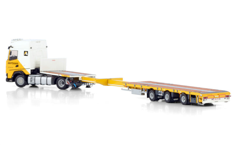 WSI  DAF XG 4X2 FLATBED MEGA TRAILER - 3 AXLE Aertssen 1:50 Truck Pre-built Model