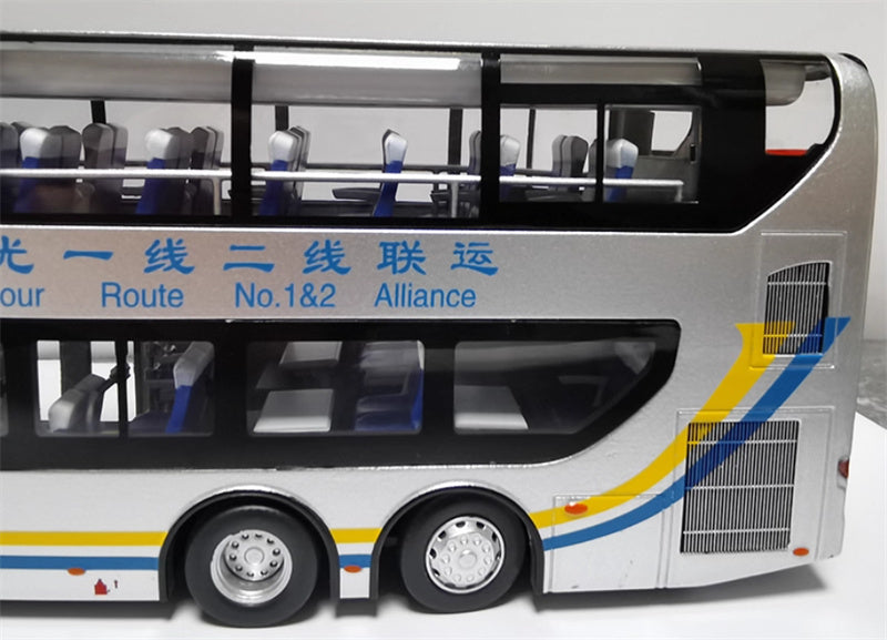 Beijing Public Transport Yaxing Double Layer Beijing City Tour Route No.1&2 Alliance 1:64 Bus Pre-built Model view3