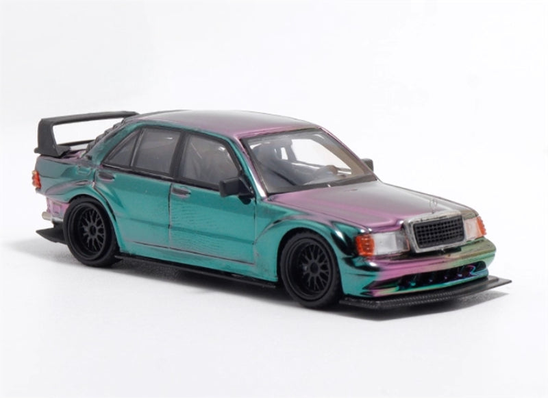 1:64 Mercedes Benz 190E W201 EVO Electroplating Chrome DCM DIECAST Limited Edition 499pcs ONLY Model