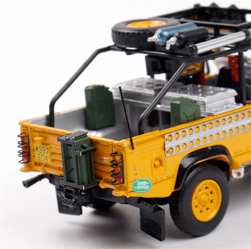 SW Land Rover Defender 110 Yellow Camel Trophy Limited Edition 499PCS ONLY 1:64 car Pre-built Model view5