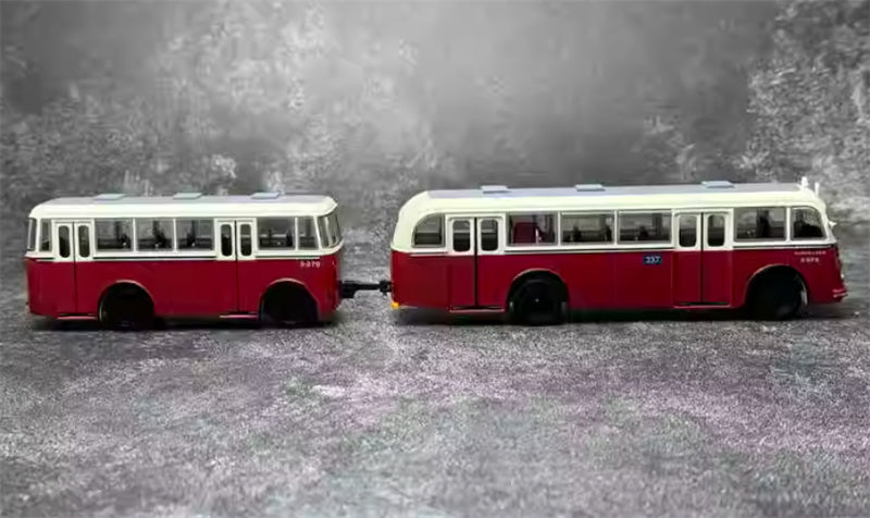 Beijing Public Transport Route 337 Skoda 706RO + Trailer 1:64 Bus Pre-built Model view2