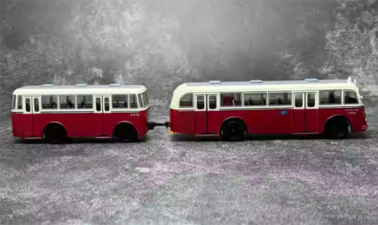 Beijing Public Transport Route 337 Skoda 706RO + Trailer 1:64 Bus Pre-built Model view2