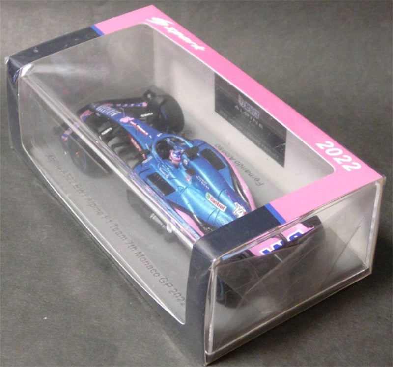 Spark Alpine A522 BWT 7th Monaco GP 2022 FERNANDO ALONSO 1:43 Car Pre-built Model view6