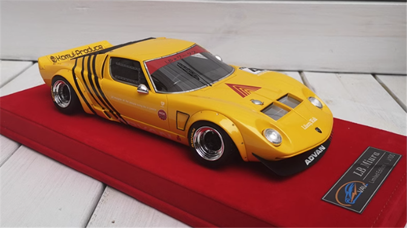Lamborghini miura Vintage car orange 1/18car Pre-a Model