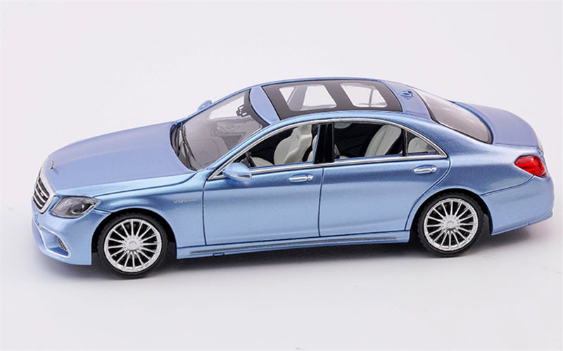 KING MODEL Mercedes Benz S65 AMG W222 Ice Blue Limited Edition 999PCS ONLY 1:64 Car Pre-built Model view2