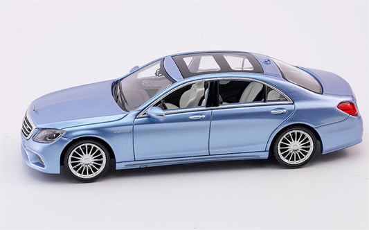 KING MODEL Mercedes Benz S65 AMG W222 Ice Blue Limited Edition 999PCS ONLY 1:64 Car Pre-built Model view2