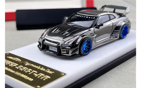 1:64 Nissan 35GT-RR   mymodelcollect Blue wheel electroplating brushed gray Limited Edition 999PCS ONLY DIECAST Model