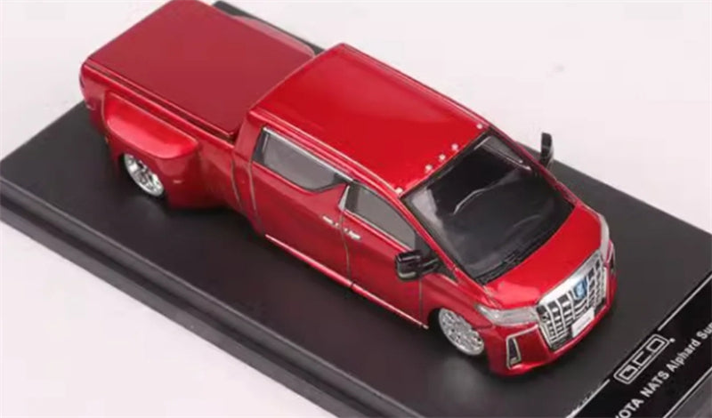 GCD TOYOTA NATS Alphard Pickup Super Dually red Limited Edition 500PCS ONLY RHD 1:64 Truck Pre-built Model view5