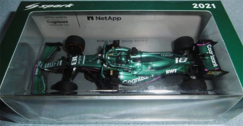 Spark Aston Martin AMR21 Abu Dhabi GP 2021 LANCE STROLL100th GP 1:43 Car Model view6