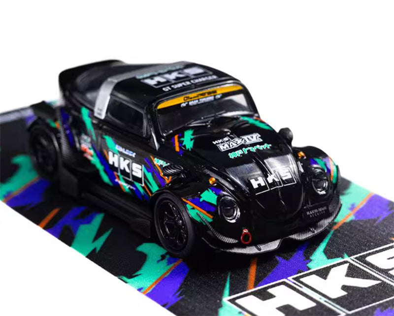 TIMEMICRO VW Beetle HKS Limited Edition 999PCS ONLY 1:64 Car Pre-built Model view4