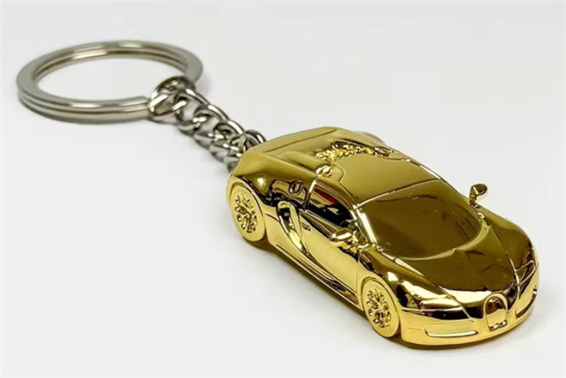 1:87 Bugatti   gold plating  SEEKER  DIECAST Keychain Model