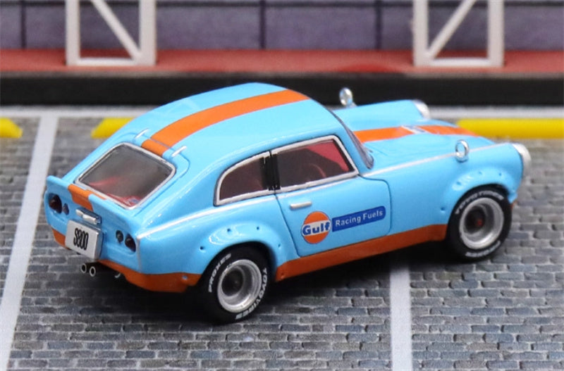Mortal Honda S800 Limited Edition 299PCS ONLY Gulf Painting 1:64 Car Pre-built Model view7