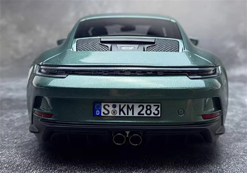NOREV 2021 Porsche 911 GT3 Malachite green gold wheel No tail version 1:18 Car Pre-built Model view10
