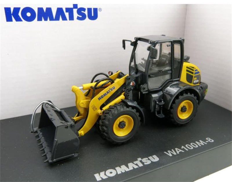 Universal Hobbies Komatsu WA100M-8 Wheel Loader Forklift 1:50 Truck Pre-built Model