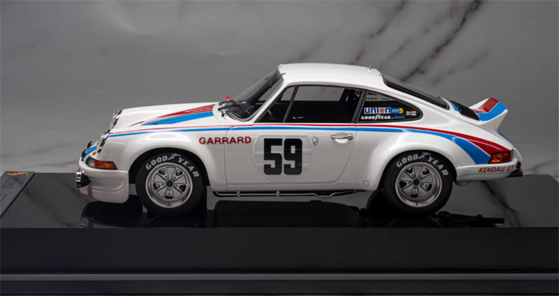 1:18 Porsche 911 White blue pigment version Amalgam #59 Resin Car Model view6