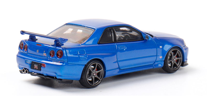 Focal Horizon Nissan GT-R R34 V-SPEC-II Blue Limited Edition 999PCS ONLY 1:64 Car Pre-built Model view5