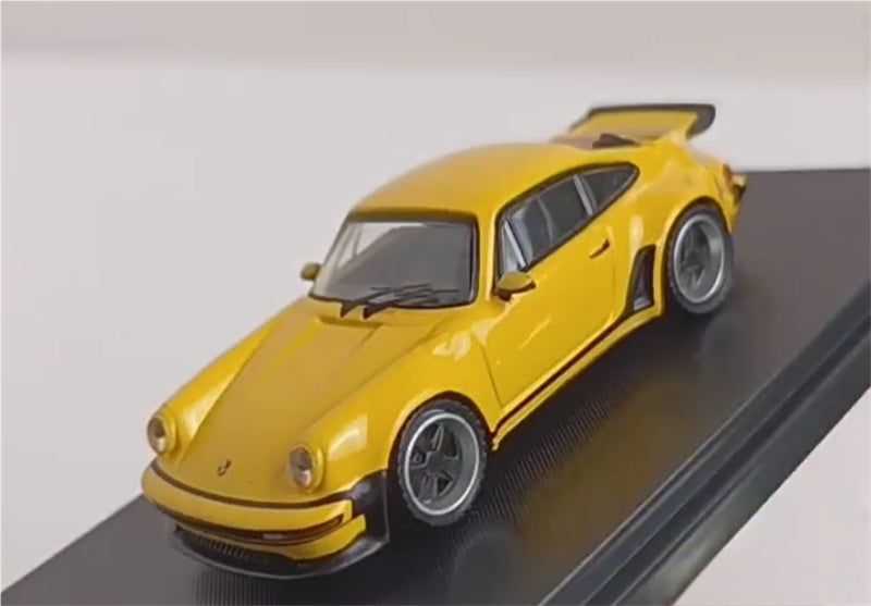 Rhino Model Porsche Singer Turbo Study 930 Yellow hardtop version 1:64 Car Pre-built Model view5