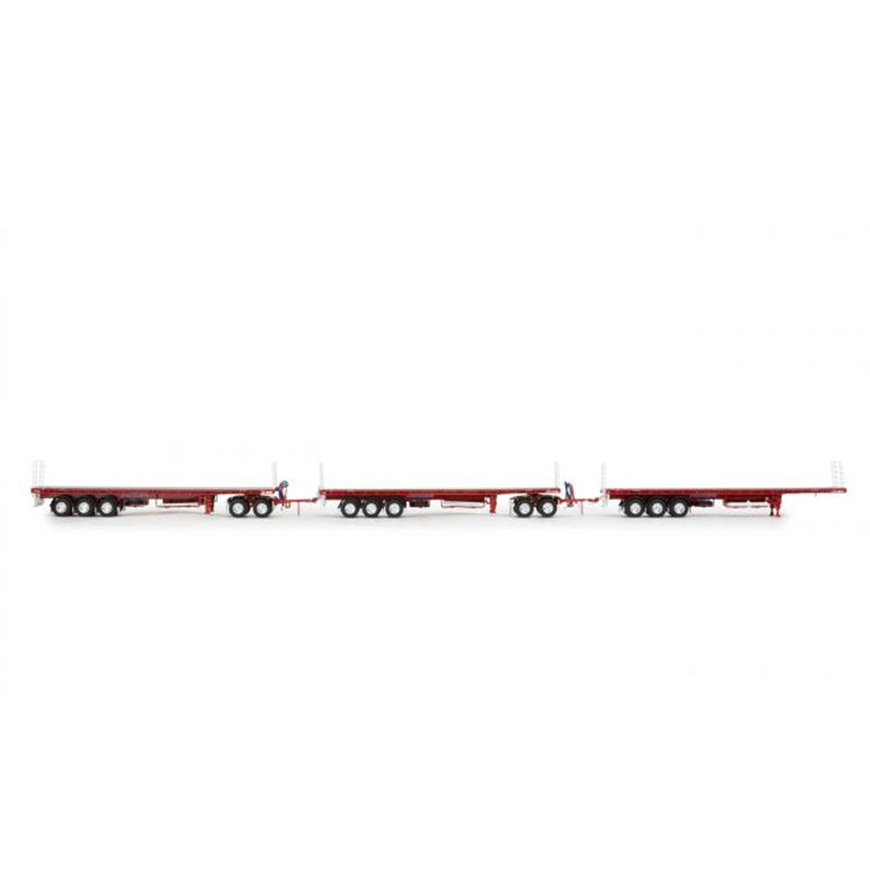 MAMMOET TRIPLE ROAD TRAIN TRAILER - 3 AXLE + DOLLY SET - 2 AXLE 1:50 DIECAST Truck Lorry