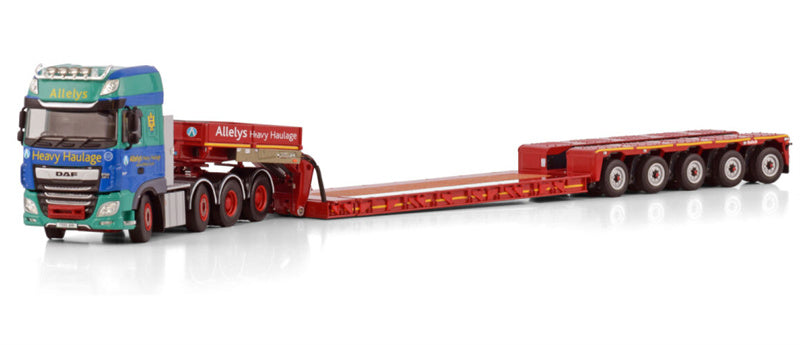 WSI  DAF XF SUPER SPACE CAB MY2017 8X4 EURO PX LOW LOADER - 5 AXLE Allelys 1:50 Truck Pre-built Model