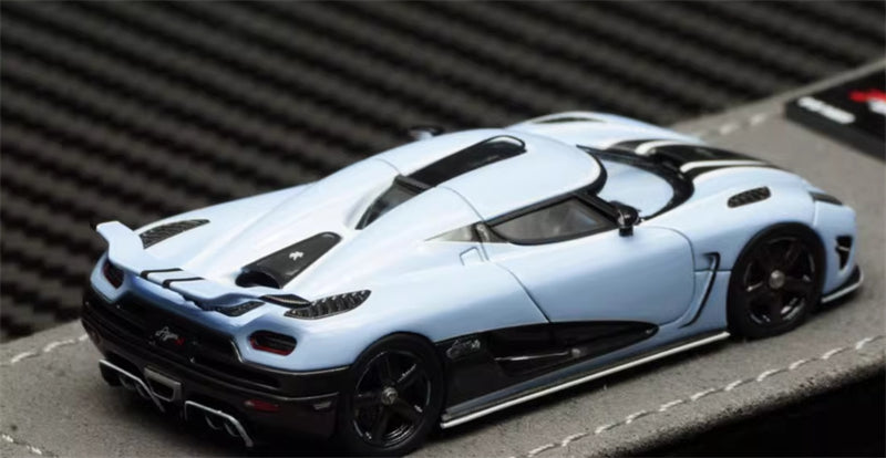 GRYNING Koenigsegg Agera R Supercar Light Milk Blue Limited Edition 399PCS ONLY 1:64 car Pre-built Model view6
