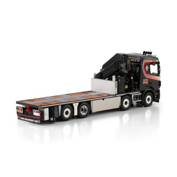 1:50 SCANIA BOUWRENT R CR20N 8X2 FLATBED TRUCK PK 78002 SH + JIB WSI Black Diecast Model