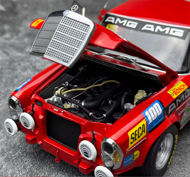 1:18 Mercedes Benz AMG 300SEL 6.8 24h Spa 1971 Porco Rosso  MINICHAMPS #35 DIECAST Car Model