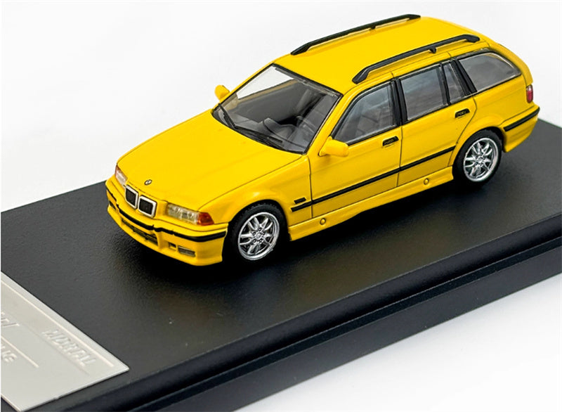Mortal Third Generation BMW 3 Series E36 Four-Door Touring Yellow regular version Limited Edition 499PCS ONLY 1:64 Car Pre-built Model view5