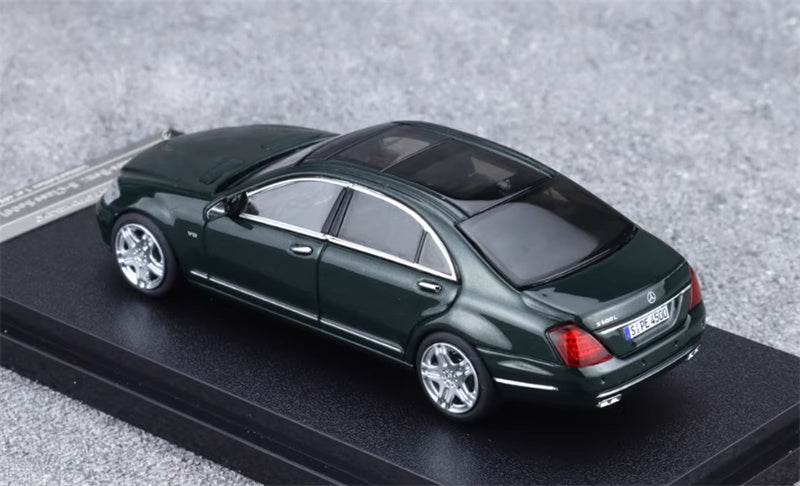 MOTORHELIX Mercedes Benz S-Class S600L W221 Green Limited Edition 499PCS ONLY 1:64 car Pre-built Model view7